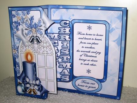 Fbp Christmas Window with Candle - Blue by Wayne Swan