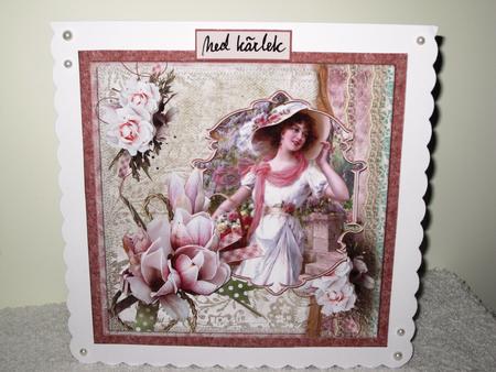 Rose Garden 7x7 Card with Decoupage by Wayne Swan