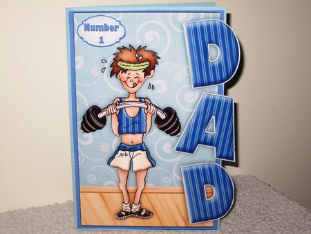 Dad Over the Edge Card Fitness King by Wayne Swan