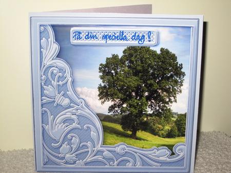 Oak Tree 6in x 6in Decoupage by Wayne Swan