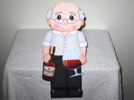 3D on the Shelf Card Kit - Old Man Brandy Drinker Haris by Wayne Swan