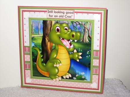 Still Looking Good for an Old Croc 8x8 Decoupage Mini Kit by Wayne Swan