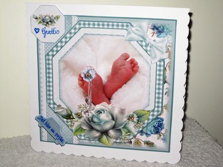 Those Tiny Feet Boy Card Front Kit by Wayne Swan