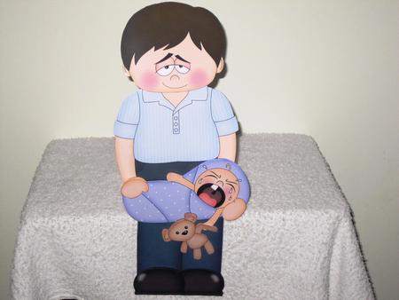3D on the Shelf Card Kit - Baby Boy's Tired New Daddy Earle by Wayne Swan