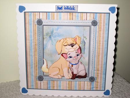 True Friends 8x8 Card with Decoupage by Wayne Swan