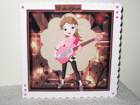 Young Star 8x8 Card with Decoupage by Wayne Swan