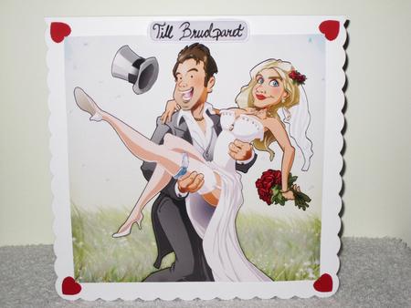 Just Married Blonde 8x8 Quick Card by Wayne Swan
