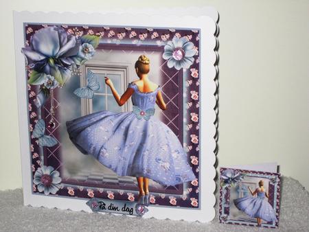 The Beautiful Blue Dress Card Front Kit by Wayne Swan