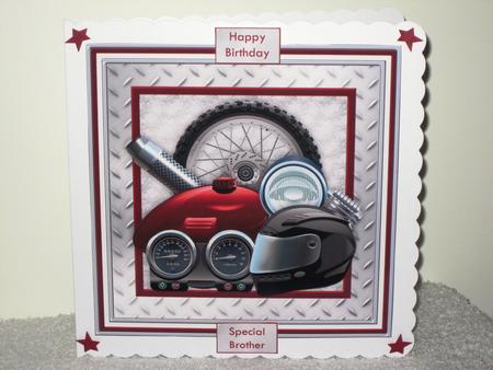Motorbike Parts 8x8 Decoupage Mini Kit by Wayne Swan