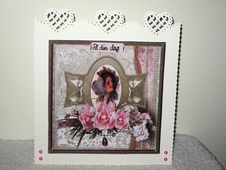 Sun Bonnet 7x7 Card with Decoupage by Wayne Swan
