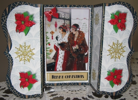 Art deco female pop out Christmas card by Wendy De Winter