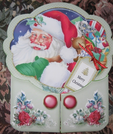 Ho Ho Ho Santa Gatefold QuickCard- (4) by Wendy De Winter