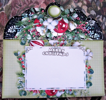 Christmas Floral Money Card-9 by Wendy De Winter