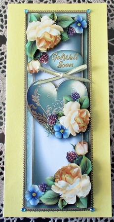Yellow Roses Fancy Hearts by Wendy De Winter