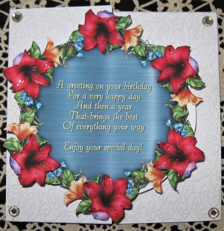 Folded Front Card - Exotic by Wendy De Winter