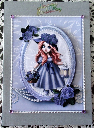 Rose Basket Doll Quick Card-4 by Wendy De Winter