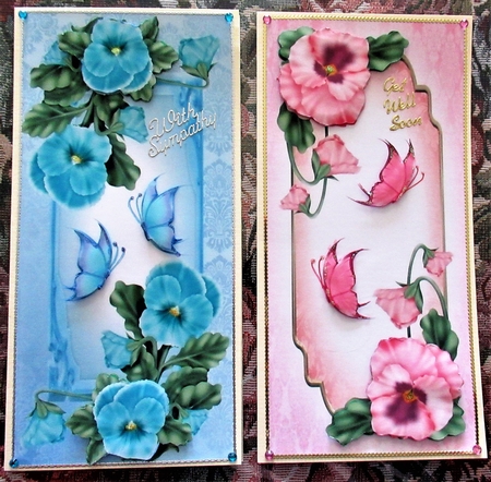Florals & Butterflies 7 - 2 DL Toppers by Wendy De Winter