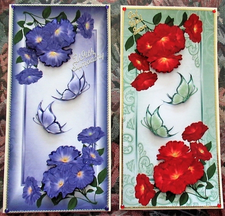 Florals & Butterflies 8 - 2 DL Toppers by Wendy De Winter