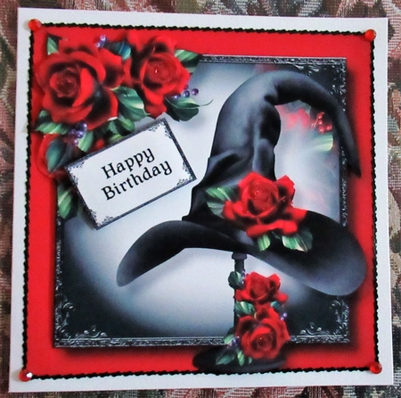 Witches Hat & Red Roses 8x8 by Wendy De Winter