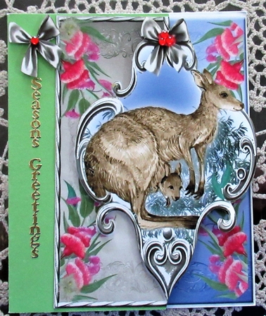 Mini Kit -over the Edge- Ozzie Christmas- Kangaroos by Wendy De Winter