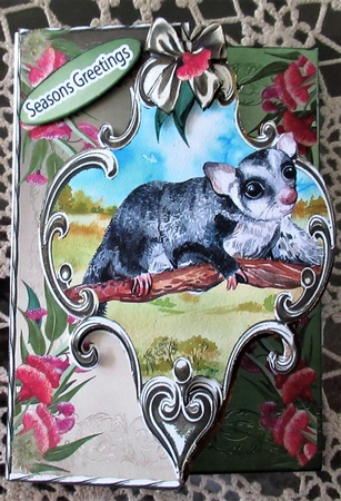 Mini Kit -over the Edge- Ozzie Christmas- Sugar Flying Possum by Wendy De Winter