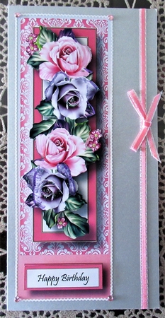 Floral Lge DL - Shabby Chic Roses by Wendy De Winter