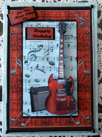 Guitar birthday tan by Wendy De Winter