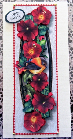 Tall Rich Red Flowers by Wendy De Winter