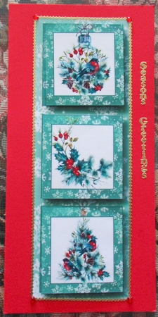 Lge DL Christmas Trio - Mr Bullfinch by Wendy De Winter