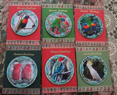 CHRISTMAS TOPPERS - BIRDS by Wendy De Winter