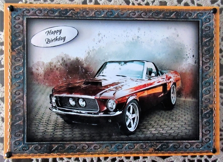 Vintage Car Card Front by Wendy De Winter