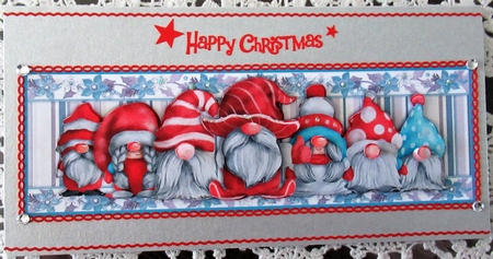 Christmas With My Gnomies Large DL Card by Wendy De Winter