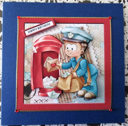 Cute Birthday Or Valentines Day Topper (Card Two) by Wendy De Winter