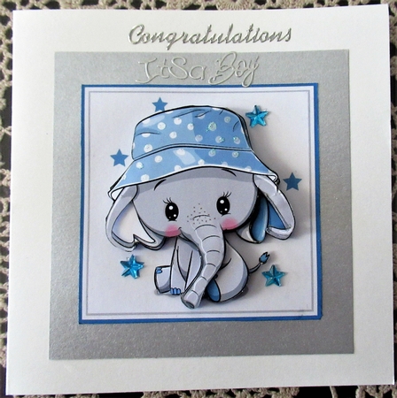 12x12cm Topper with Decoupage  by Wendy De Winter