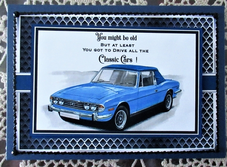 A5 Old but Classic 3 Card Front with Topper and sentiments by Wendy De Winter