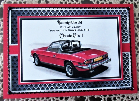 A5 Old but Classic 4 Card Front with Topper and sentiments by Wendy De Winter