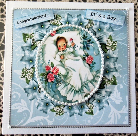 Quick Card Vintage Baby Boy by Wendy De Winter