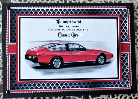 A5 Old but Classic 14 Card Front with Topper and sentiments by Wendy De Winter