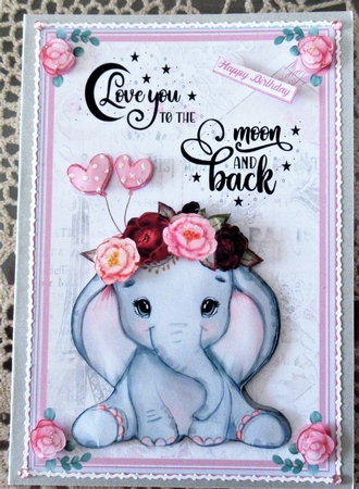 To the Moon & Back A5 Decoupage Topper 5 by Wendy De Winter