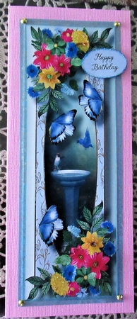 Blooms & Butterflies - Bright Bouquet Large DL by Wendy De Winter