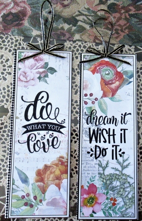 Floral Vintage 4 x Bookmarks by Wendy De Winter