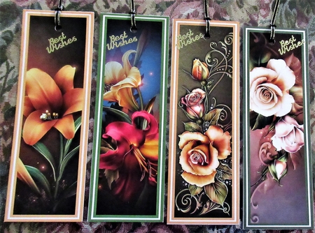 Beautiful Floral Bookmarks Sheet 4 by Wendy De Winter