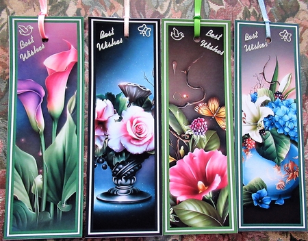 Beautiful Floral Bookmarks Sheet 9 by Wendy De Winter