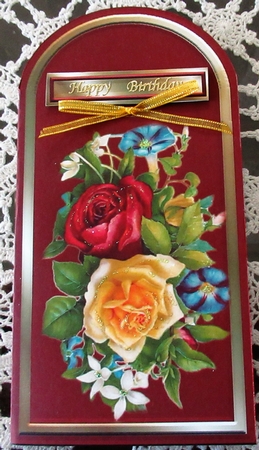 Vintage Roses Tri Fold by Wendy De Winter