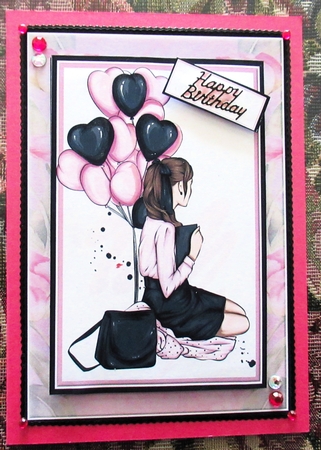 A5 Waiting for you Card Front, Topper and sentiments  by Wendy De Winter
