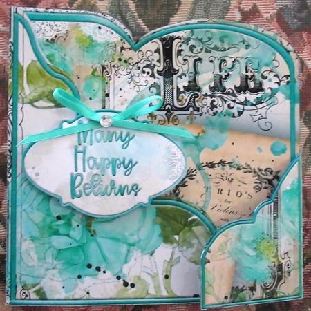 Wrap Around Gatefold Vintage Flowers Mini Kit #3 by Wendy De Winter