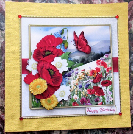 Wild Flower Meadow - Decoupage Card Mini Kit by Wendy De Winter