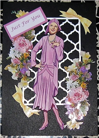 Pink Lady Decoupage by Wendy De Winter