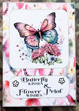 Pink butterfly kisses cut and fold card 5 by Wendy De Winter