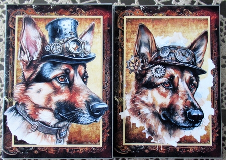 2 Steampunk GSD notelets 1 by Wendy De Winter